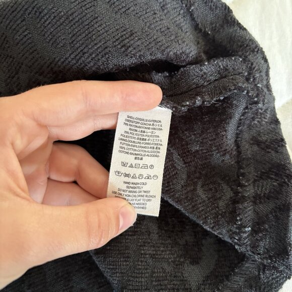 Free People Animal Print Textured Skirt Womens 8 Black A Line Skater Side Zip - Picture 6 of 7